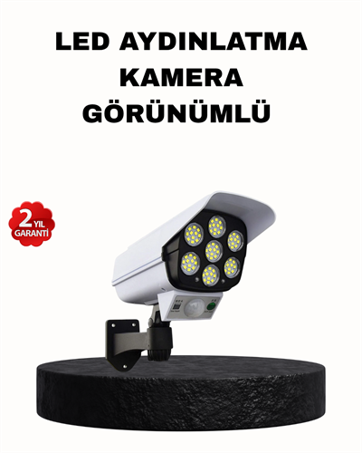 Güneş Enerjili Güvenlik Işığı Dış Mekan 5 Eksen Ayarlı ve PIR Hareket Sensörlü