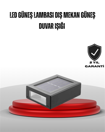 Güneş Enerjili Su Geçirmez LED Duvar Lambası