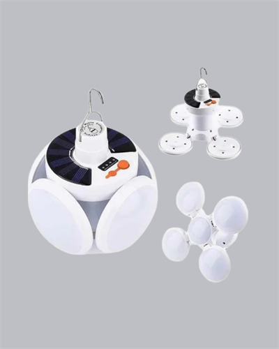 Güneş Enerjili ve USB Şarjlı LED Kamp Lambası – 5 Farklı Işık Modlu, Askılı Tasarım