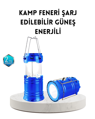 Güneş Enerjisiyle Çalışan Kamp Feneri Hafif Portatif Uzun Ömürlü
