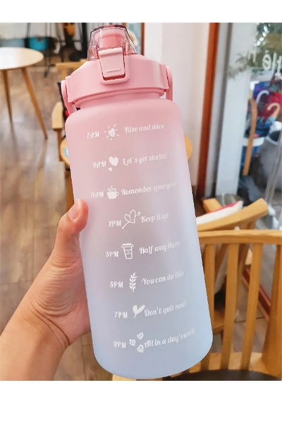 Günlük Motivasyon Su Matarası 2 Litre