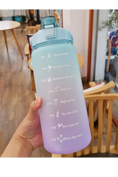 Günlük Motivasyon Su Matarası 2 Litre