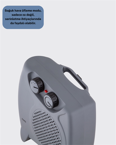 Güvenli Elektrikli Fanlı Isıtıcı Termostatlı Hızlı Isıtma