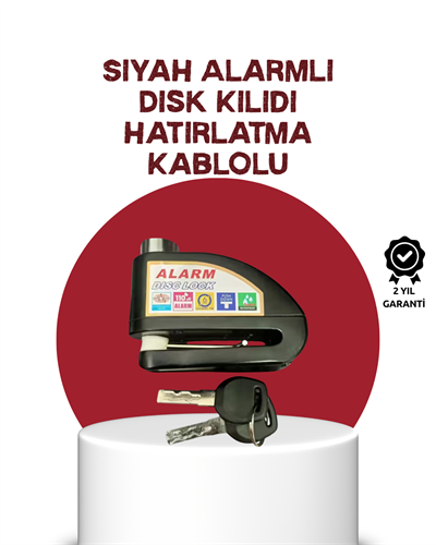 Güvenlik Sensörlü Alarmlı Disk Kilidi Motosiklet ve Bisiklet İçin