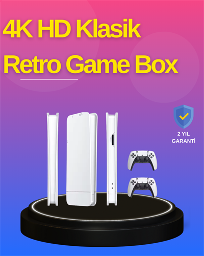 HDMI Çıkışlı Kablosuz 2 Kollu 4K Retro Oyun Kutusu