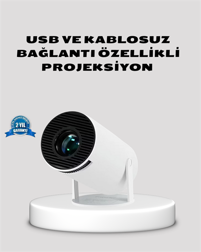 HDMI USB Bağlantılı 4K Destekli Taşınabilir Projeksiyon Cihazı