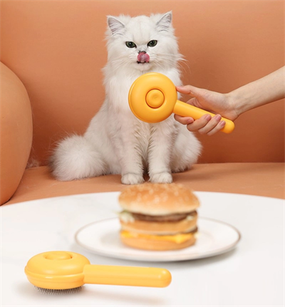 Hamburger Şekilli Otomatik Temizlenen Evcil Hayvan Tarağı