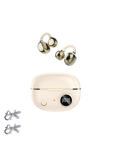 Handsfree Kablosuz Bluetooth Kulaklık Kristal Net Ses 2 Kurdele Küpe Hediyeli