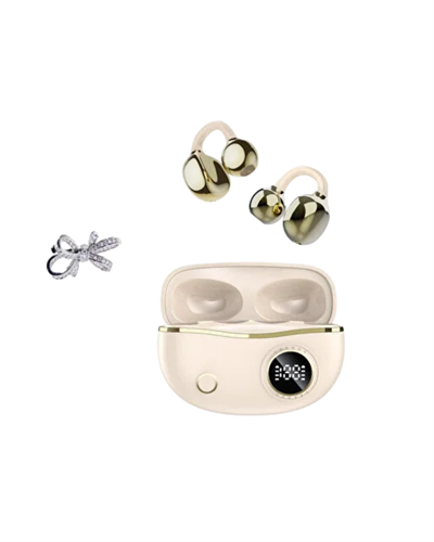 Handsfree Kablosuz Bluetooth Kulaklık Kristal Net Ses 2 Kurdele Küpe Hediyeli