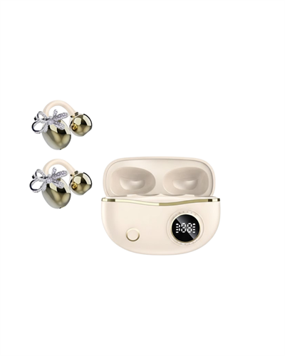 Handsfree Kablosuz Bluetooth Kulaklık Kristal Net Ses 2 Kurdele Küpe Hediyeli