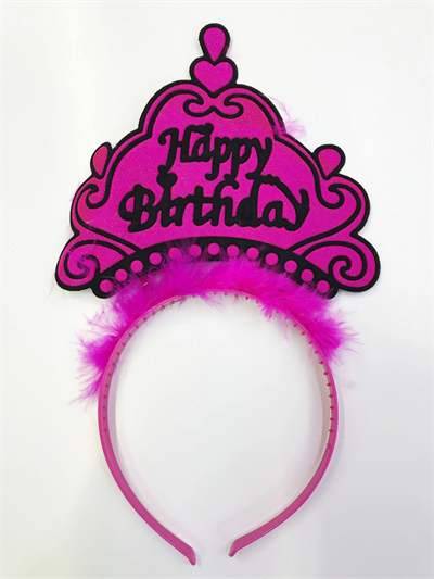 Happy Birthday Yazılı Neon Renk Taç 12 Adet