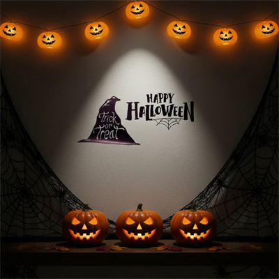 Happy Halloween Temalı Duvar Stickerı