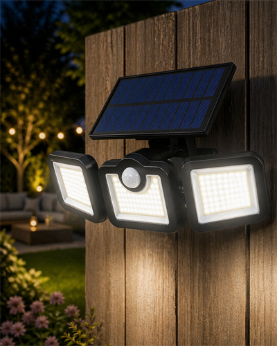Hareket Sensörlü Solar Bahçe Lambası Güçlü LED Duvar Projektörü