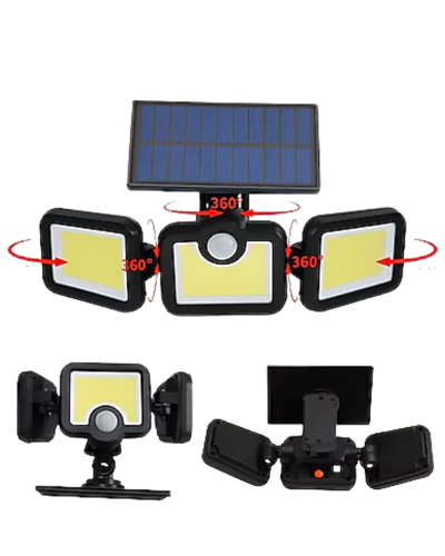 Hareket Sensörlü Solar Bahçe Lambası Güçlü LED Duvar Projektörü