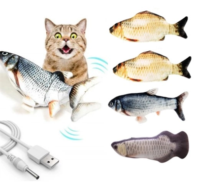 Hareketli Balık Kedi Oyuncağı Şarjlı