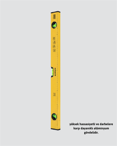 Hassas Ölçüm Sağlayan 600 mm Sarı Su Terazisi