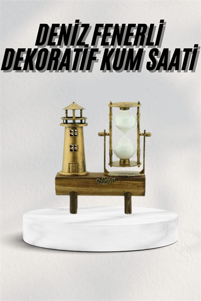 Hediyelik Kum Saati Retro Dekoratif Deniz Feneri Kum Saati
