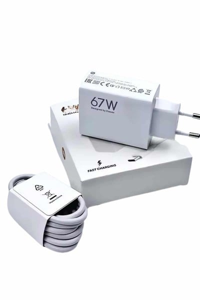 Hızlı Şarj Aleti Adaptörü Kablo Seti 67W Uzun Ömürlü Beyaz