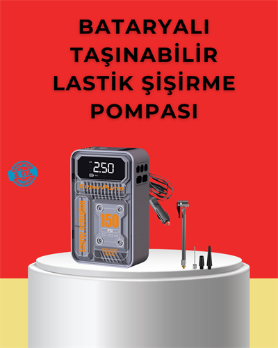 Hızlı Şişirme Güçlü Motorlu 150 PSI Araba Lastik Pompası