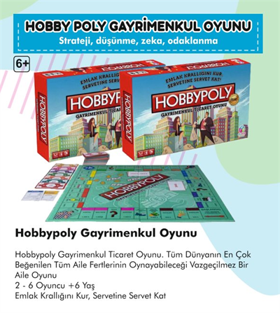 Hobby Poly Gayrimenkul Emlak Ticareti Oyunu