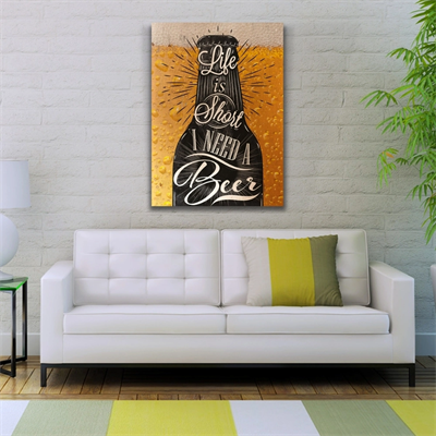 I Need Afiş Sarı Tonlarda Kanvas Tablo 50 x 70