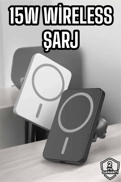 İOS Uyumlu Manyetik Tasarım Magsafe İphone 12/13/14/15 araç şarjı