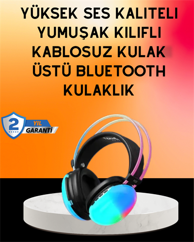 IPX4 Suya Dayanıklı Kablosuz Kulak Üstü  Kulaklık