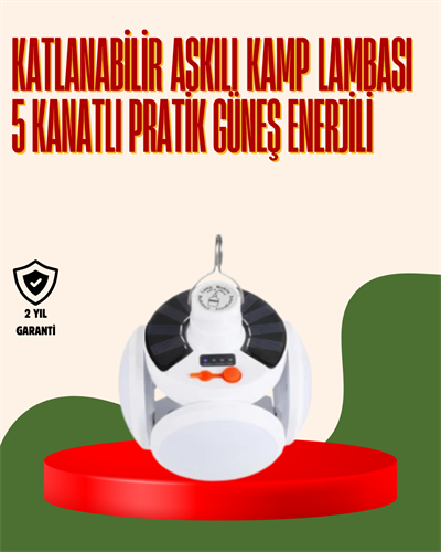 IPX4 Suya Dayanıklı, Katlanabilir LED Kamp Lambası ve Acil Durum Işığı