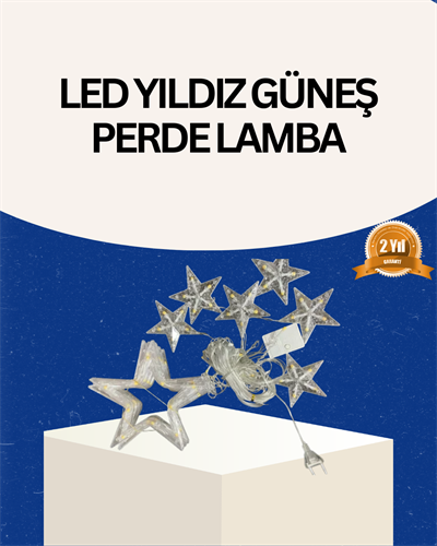 İç Mekan Uyumlu Yıldız Peri Led Perde 3x3 Metre