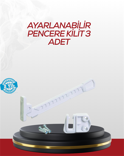 İçe Açılan Camlar İçin Emniyet Kilidi Seti 3’lü