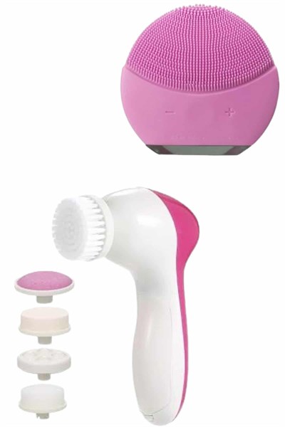 İkili Cilt Bakım Seti 5 Başlıklı Yüz Temizleme ve Masaj Aleti Canlandırıcı ve Onarıcı