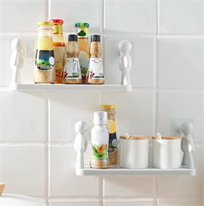 İnsan Figürlü Yapışkanlı Çok Amaçlı Duvar Rafı