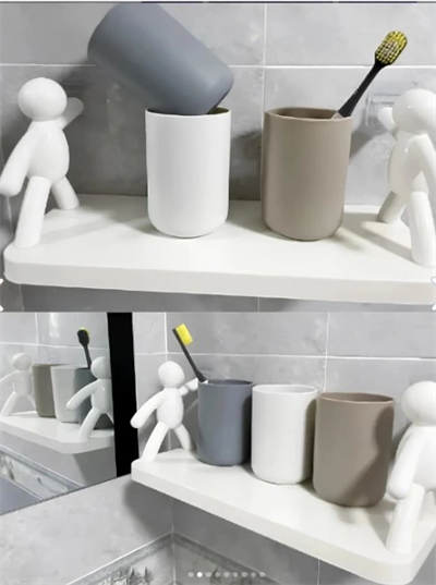 İnsan Figürlü Yapışkanlı Çok Amaçlı Duvar Rafı