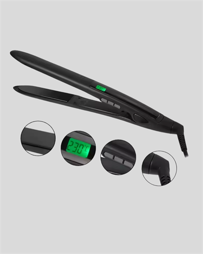 Isı Ayarlı Saç Düzleştirici Titanyum Seramik Plaka, Dijital Ekran