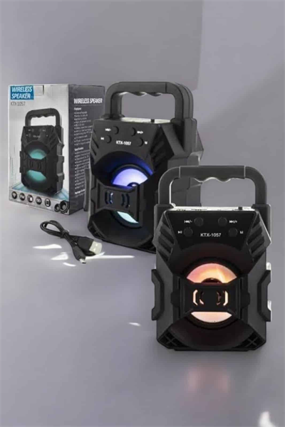 Işıklı Bluetooth Hoparlör Müzik ve Renkli Işık Taşınabiilir