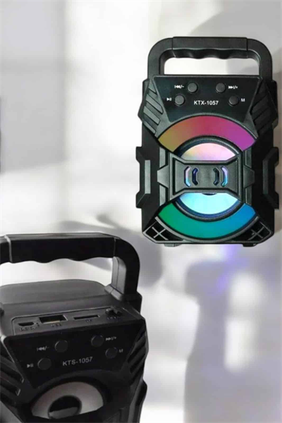 Işıklı Bluetooth Hoparlör Müzik ve Renkli Işık Taşınabiilir