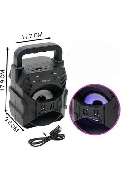 Işıklı Bluetooth Hoparlör Ses Bombası Taşınabilir Yüksek Ses Kaliteli Radyo Özelliği