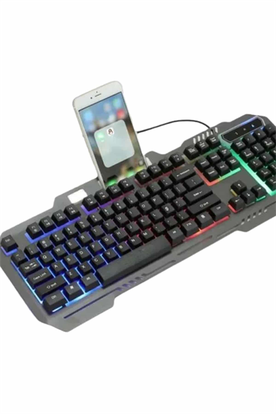 Işıklı Oyuncu Q Klavye Mouse Seti Siyah Gaming Oyuncu Klavye