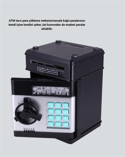 Işıklı Sesli Şifreli ATM Görünümlü Kasa Kumbara
