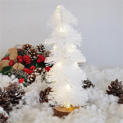 Işıklı Simli Dekoratif Beyaz Çam Ağacı - 30cm -
