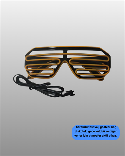 Işıklı Tasarımlı LED Gözlük Eğlence Aksesuarı