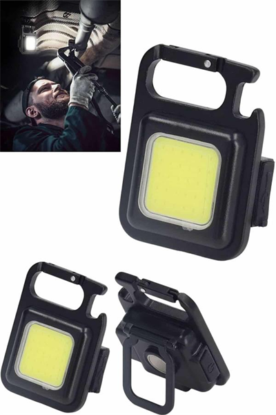 Işıldak USB Şarjlı Cep El Feneri Taşınabilir Mini Led Işık Çok Fonksiyonlu