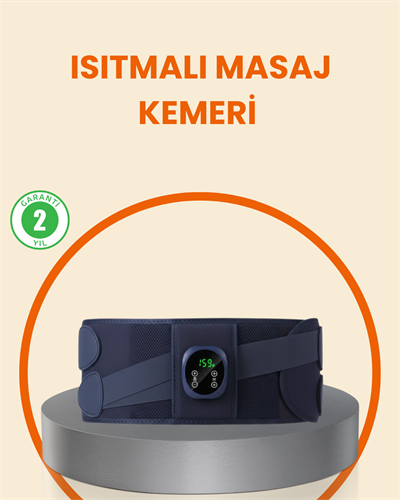 Isıtmalı Masaj Kemeri Dijital Ekranlı Bel Çevresi 100 cm Altı Uyumlu