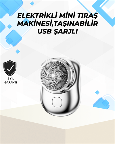 Islak-Kuru Kullanımlı Suya Dayanıklı Mini Tıraş Cihazı
