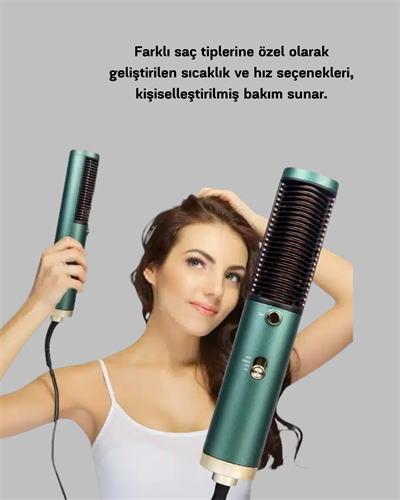 İyon Teknolojili Profesyonel Saç Kurutma ve Şekillendirme Makinesi 360° Dönebilen