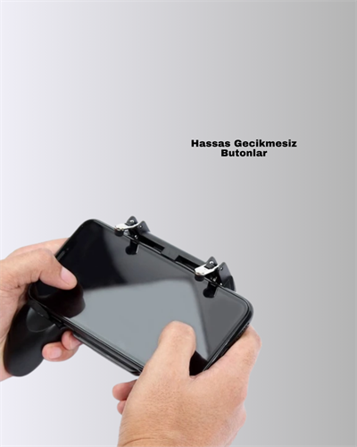 Joystick ve Parmak Tetikleyicili Mobil Oyun Gamepad Tutucu