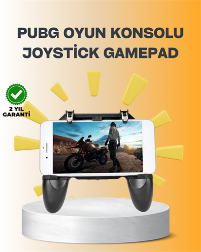 Joystick ve Parmak Tetikleyicili Mobil Oyun Gamepad Tutucu