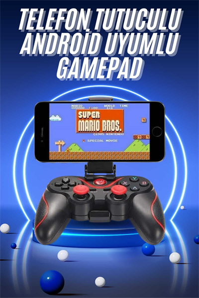 Joystik Gamepad Bluetooth Telefon Tutucu Oyun Kolu Telefon Android Uyumlu