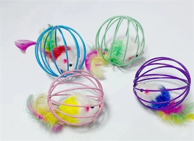 KAFESLI FARELI KEDI KÖPEK OYUN TOPU