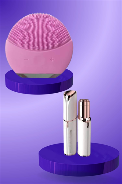 KAŞ BIYIK VE YÜZ EPİLASYON ALETİ VE TİTREŞİMLİ YÜZ TEMİZLEME MASAJ ALETİ İKİLİ SET